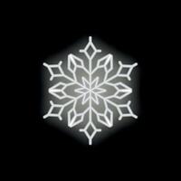 Bright neon snowflake glowing on black background vector