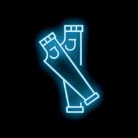 Glowing neon line hunting telescopic sight icon isolated on black background vector