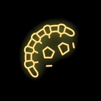 Neon style icon of virus spreading through body vector