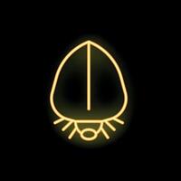 Neon icon of a dust mite glowing on a black background vector