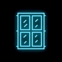 Neon window shining in the dark background vector