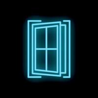 Neon window sign representing opportunity open for business vector