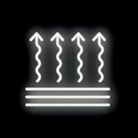 Neon sign showing heat rising up from surface vector