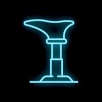 Glowing neon line shoe last icon isolated on black background illustration vector