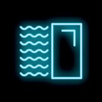 Neon icon of air flowing out of conditioner vent vector