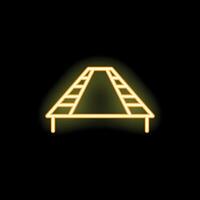 Neon style icon of a podium with stairs representing success vector