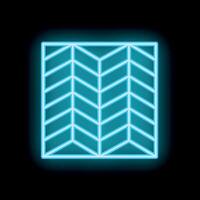 Neon blue chevron zig zag pattern glowing on black background vector