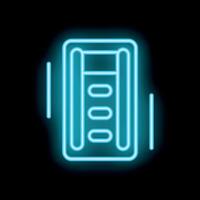 Neon atm machine glowing on a black background vector