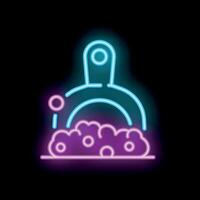 Neon sign for a service cleaning up after your dog vector