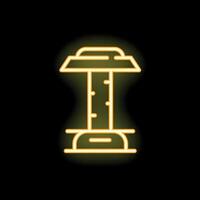 Glowing neon line cat tree icon isolated on black background for pet shop or veterinary vector