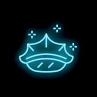Neon chestnut shining in the dark background vector