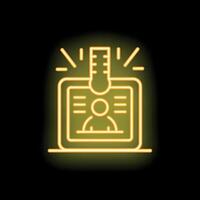 Neon sign representing high temperature resulting from virus infection vector