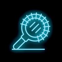 Neon sign of a bar tool for cocktail making vector