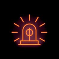 Neon siren shining in the dark background vector