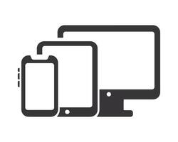 Multiple Device Icons, Devices Illustration As A Simple Sign and Trendy Symbol for Design, Websites, Presentation or Mobile Application. vector