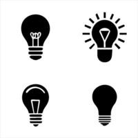 Bulb Light icon set , Light Bulb line icon , isolated on white background. Idea sign, solution, thinking concept. vector