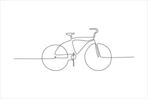 A minimalist line drawing of a bicycle, emphasizing simplicity and design. vector