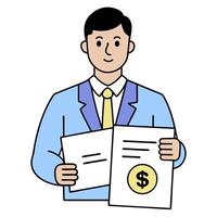 Accountant with fraud detection report concept as An accountants profile blended with a fraud detection report symbolizing the consequences of financial miscondu vector