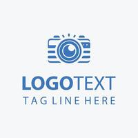 Lens Fusion camera shutter logo vector
