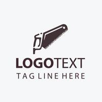 Exact Line Carpenter Saw Logo vector