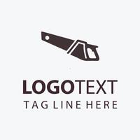 Pin Point Carpenter Saw Logo vector