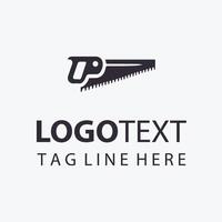 Clear Cut Carpenter Saw Logo vector
