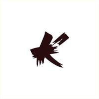 letter K brush logo design BEST vector