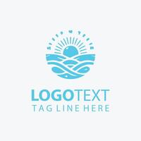 Coral Tide Solutions Ocean Logo Design vector