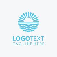 Aqua Flare Branding Ocean Logo vector