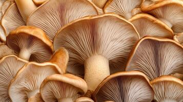 Abstract pattern created from different mushroom species photo