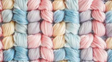 Close-up of woolen knit texture background photo