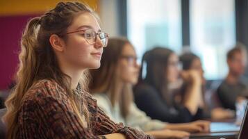 Learning process in high school photo