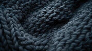 Close-up of woolen knit texture background photo