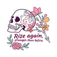 Rise again stronger than before tee design vector