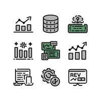 Data and Analytics Icons vector