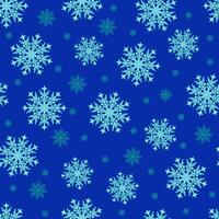 Seamless pattern on a blue background with snowflakes.Pattern for Christmas and New Year vector