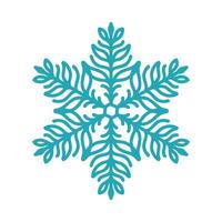 Detailed unique snowflake, hand drawn illustration. Graphic outline doodle drawing. Christmas and New Year symbol. Unique snowflake silhouette icon for frosty winter designs and decoration. vector