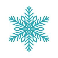 Unique detailed snowflake, hand drawn illustration. Graphic outline doodle drawing. Christmas and New Year symbol. Unique snowflake silhouette icon for frosty winter designs and decoration. vector