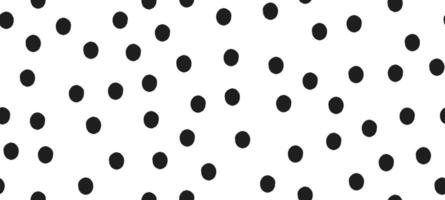 Seamless pattern of irregular crayon dots and splotches in black and white. Abstract polkadot background grunge texture. vector