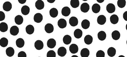 Web.Seamless pattern with irregular crayon dots, splotches, and polkadot grain effect. Abstract black and white design. vector