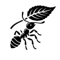 Ant with leaf vector