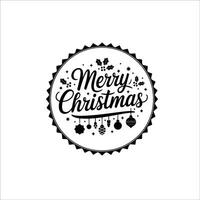 Joyful Merry Christmas Design with Hand-Drawn Elements vector
