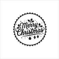 Joyful Merry Christmas Design with Hand Drawn Elements vector
