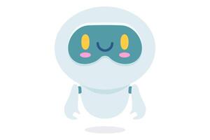 Illustration of cute robot. Icon for chatbot in flat style. vector