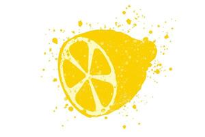 Illustration of lemon with text of fresh. vector