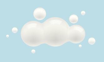 Abstract white cloud in realistic style. Digital cloud. vector