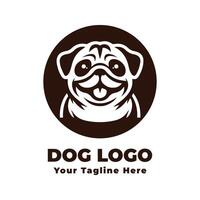 Dog Simple Logo Illustration Silhouette vector