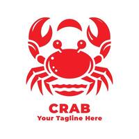 Illustration Crab Simple Logo Design vector