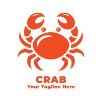 Logo Simple Crab Illustration Design vector