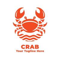 Crab Simple Logo Design vector